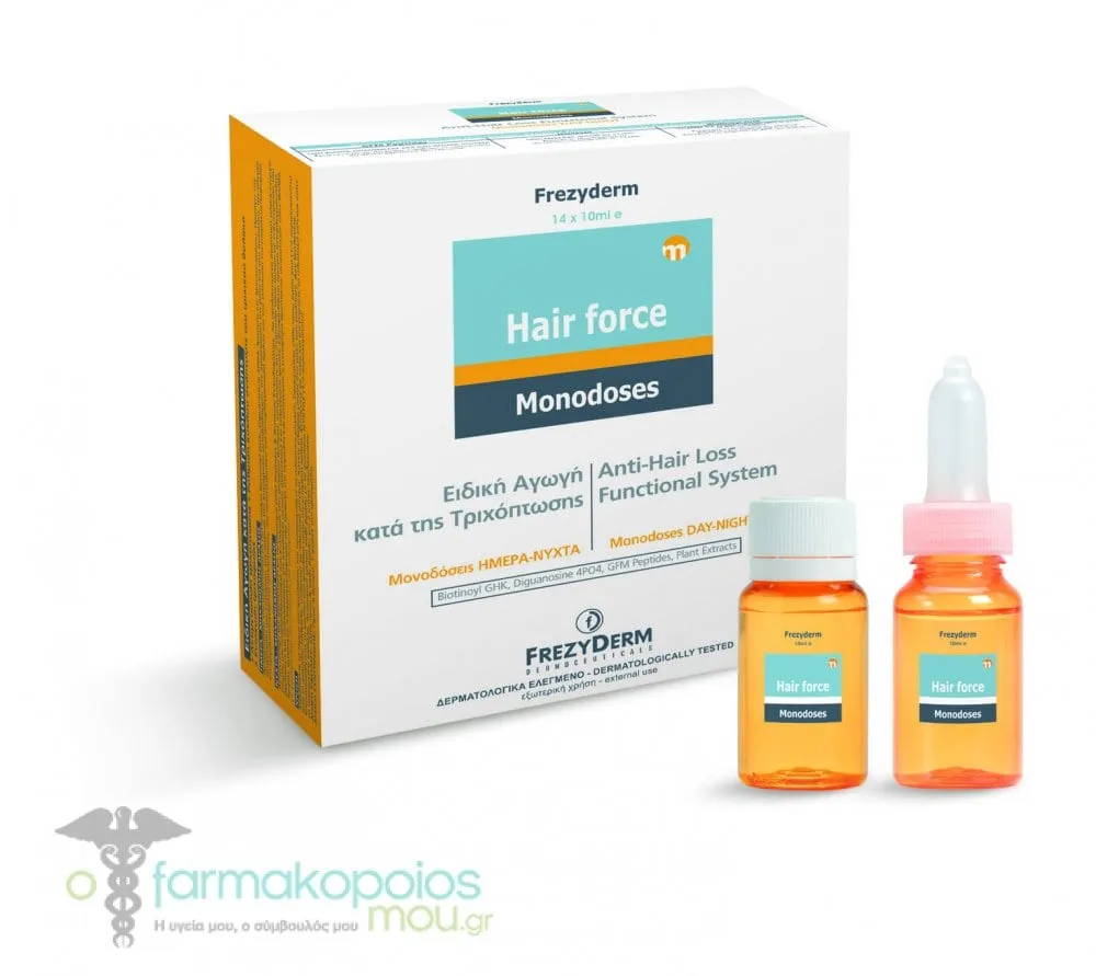 Frezyderm Hair Force Monodoses Anti-Hair Loss Functional System Day-Night, 14x10ml