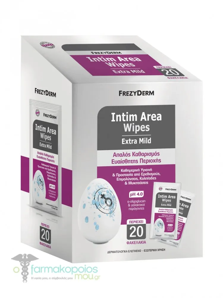 Frezyderm Intim Area Wipes pH4, 20pcs