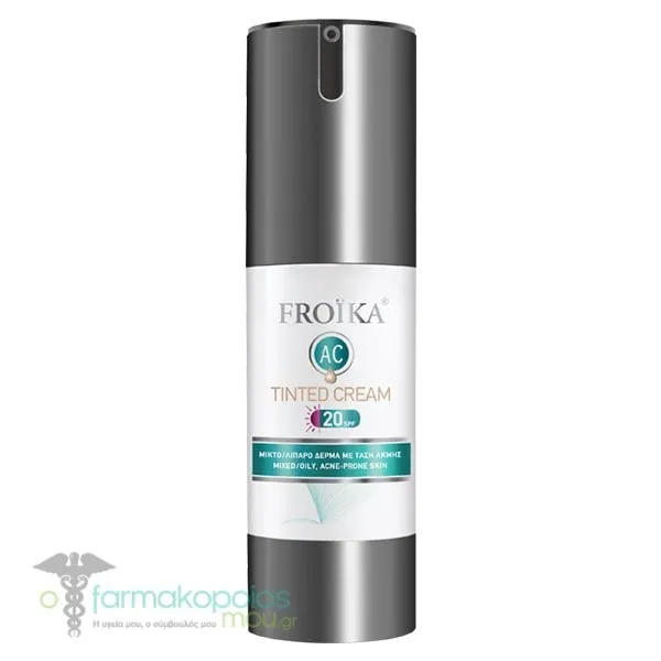 Froika AC Tinted Cream SPF20 for Oily/Combination Skin with Acne, 30ml