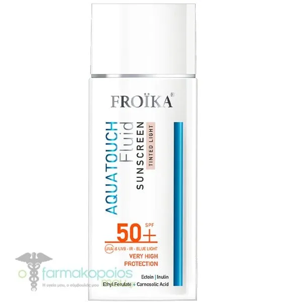 Froika Aquatouch Fluid Sunscreen Αντηλιακό Προσώπου με Χρώμα Tinted Light SPF50+, 50ml