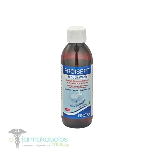 Froika Froisept Mouth Wash Oral Solution with Stevia for Complete Cleaning & Moisturizing of the Oral Cavity, 250ml