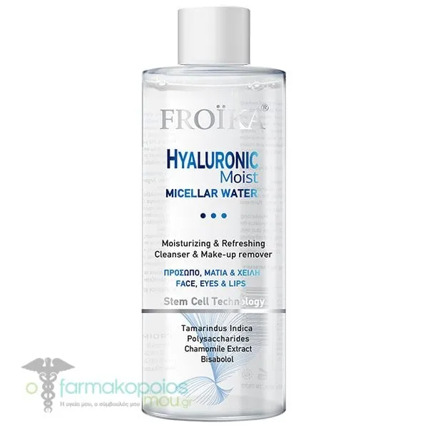 Froika Hyaluronic Moist Micellar Water Stem Cell Technology Νερό Καθαρισμού για Πρόσωπο, Μάτια &amp; Χείλη, 400ml