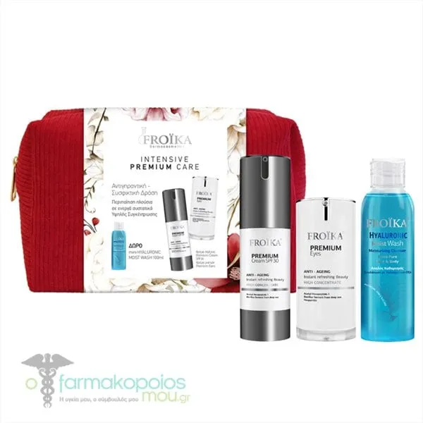 Froika Intensive Premium Care Promo with Premium Cream SPF30, 30ml, Premium Eye Cream, 15ml & Free Hyaluronic Moist Wash, 100ml, 1set
