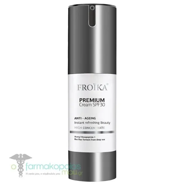Froika Premium Cream Anti-Ageing SPF30 Κρέμα Αντιγήρανσης για Άμεση Αναζωογόνηση της Επιδερμίδας, 30ml