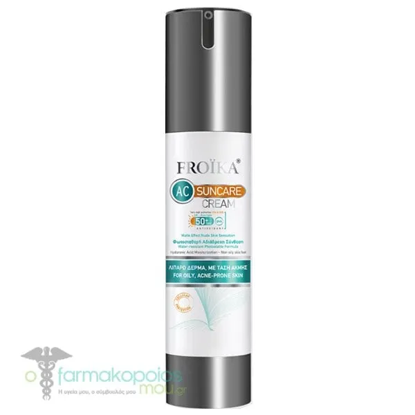 Froika AC Suncare Cream SPF50 for Oily, Acne-Prone Skin, 50ml