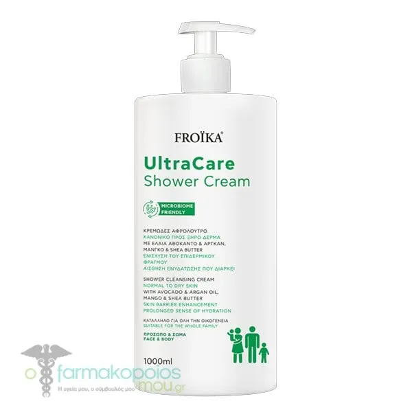Froika UltraCare Shower Cream Face & Body for Normal to Dry Skin, 1000ml
