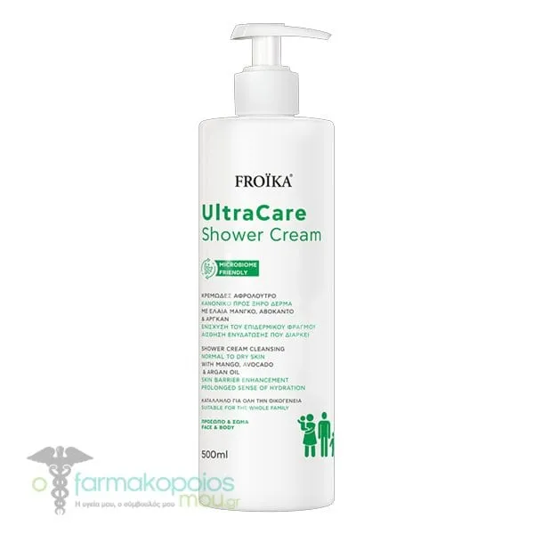 Froika UltraCare Shower Cream Face & Body for Normal to Dry Skin, 500ml