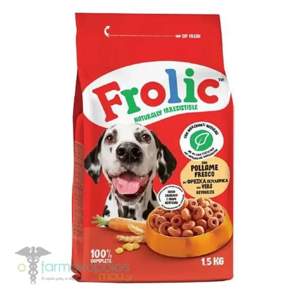 Frolic Complete Dry Food for Adult Dogs with Fresh Poultry, 1.5kg