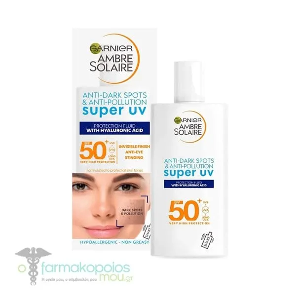 Garnier Ambre Solaire Anti-Dark Spots & Anti-Pollution Super UV Spf50+, 40ml