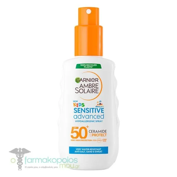 Garnier Ambre Solaire Kids Sensitive Advanced Spray SPF50+, 150ml