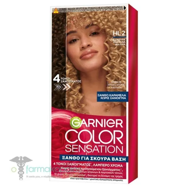 Garnier Color Sensation HL2 Permanent Hair Blonde for Dark Base, 40ml