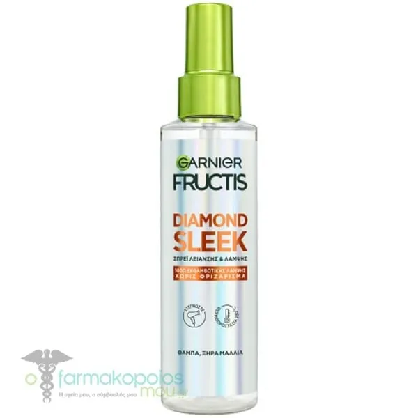 Garnier Fructis Diamond Sleek Σπρέι Λείανσης &amp; Λάμψης, 150ml