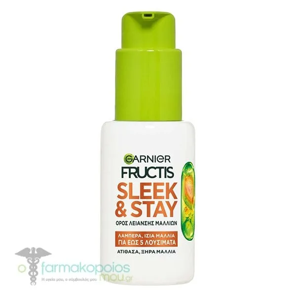 Garnier Fructis Keratin Sleek Ορός Λείανσης &amp; Λάμψης Μαλλιών με Κερατίνη, 50ml