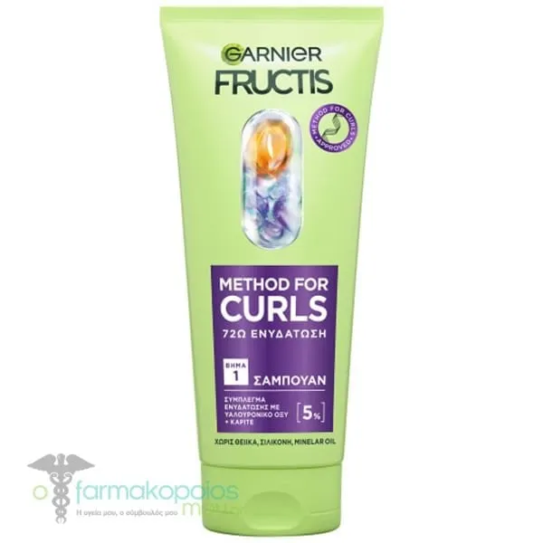 Garnier Fructis Method For Curls Βήμα 1 Σαμπουάν, 200ml
