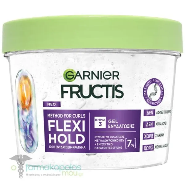 Garnier Fructis Method For Curls Flexi Hold Βήμα 3 Gel Ενυδάτωσης, 370ml