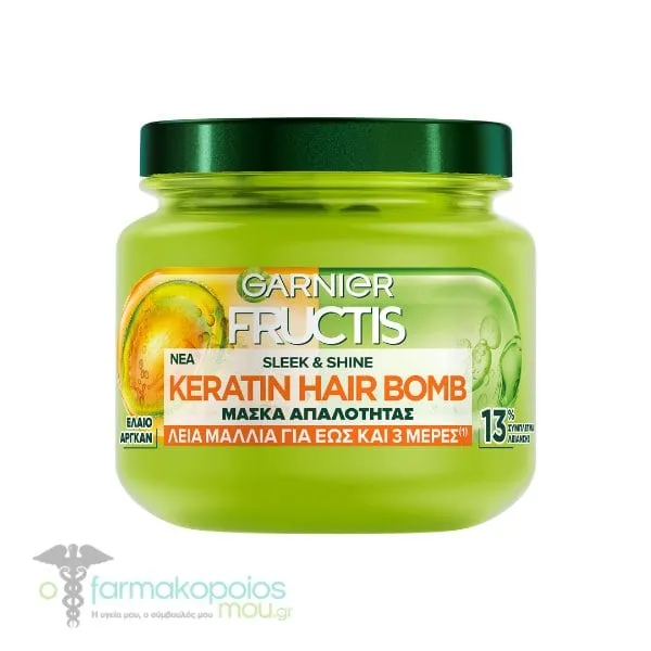 Garnier Fructis Sleek & Shine Keratin Hair Bomb Mask, 320ml