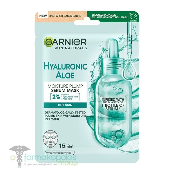 Garnier Skin Naturals Hyaluronic Aloe Serum Sheet Mask, 28g