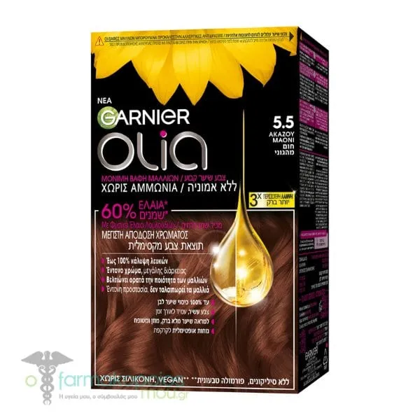 Garnier Olia Permanent Hair Dye No5.5 Caoba Acajou, 60g
