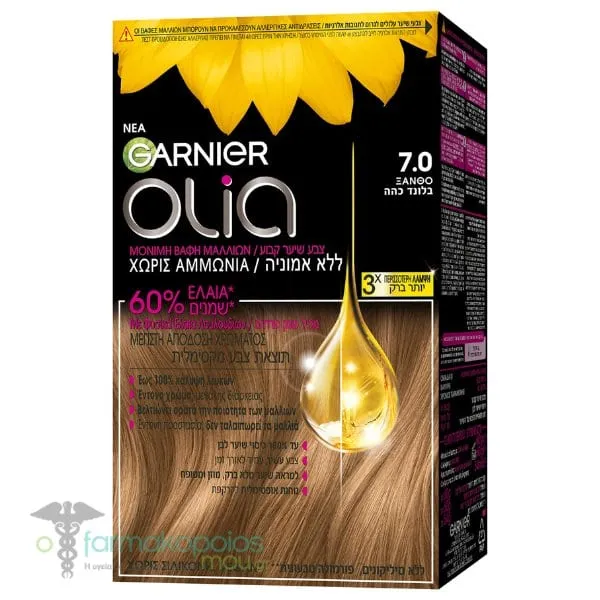 Garnier Olia Permanent Hair Dye No7.0 Blonde, 60g
