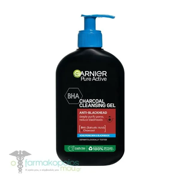 Garnier Pure Active Charcoal Cleansing Gel, 250ml