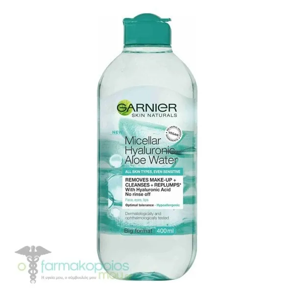 Garnier Skin Naturals Micellar Cleansing Water with Hyaluronic Acid & Aloe, 400ml
