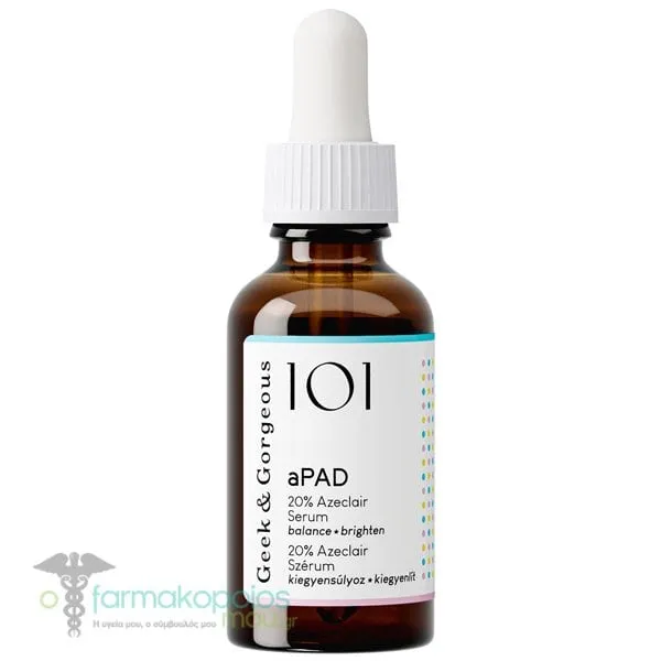 Geek &amp; Gorgeous 101 aPAD Ορός Προσώπου με 20% Azeclair, 30ml