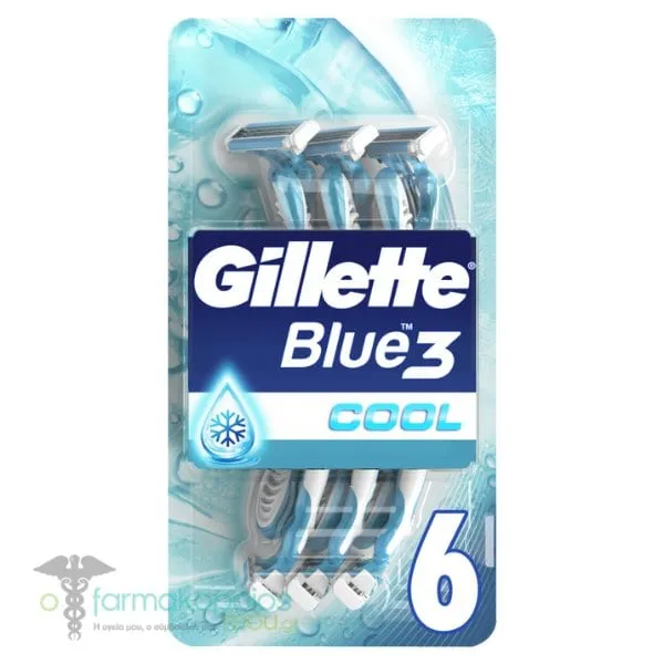 Gillette Blue 3 Plus Cool Disposable Razors, 6pcs