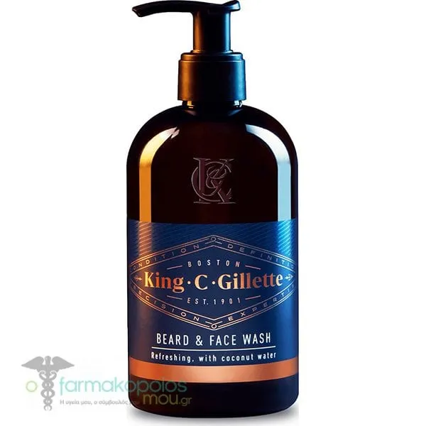 Gillette King C Beard & Face Wash Gel, 350ml