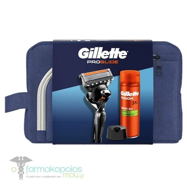 Gillette ProGlide Promo Razor with Stand, 1pc, Shaving Gel, 200ml & Beauty Pouch, 1set