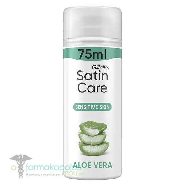 Gillette Satin Care Sensitive Γυναικείο Τζελ Ξυρίσματος για Ευαίσθητες Επιδερμίδες με Αλόη, 75ml