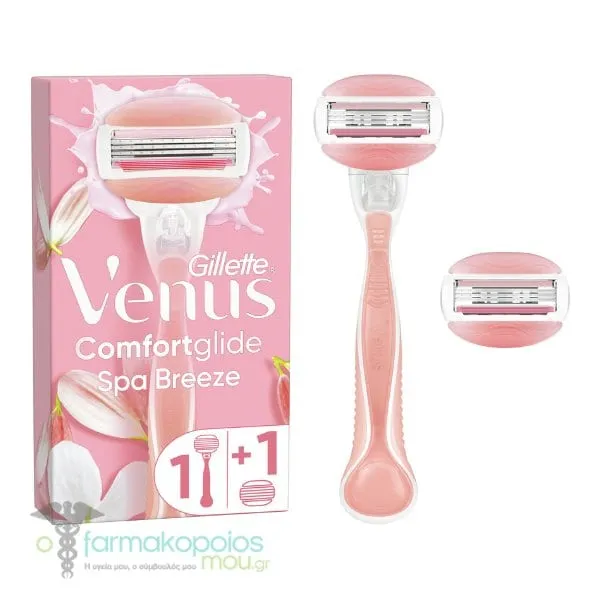 Gillette Venus ComfortGlide Spa Breeze Handle, 1pc & Refills, 2pcs, 1set