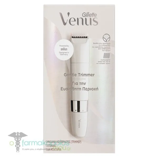 Gillette Venus Gentle Trimmer Μηχανή Κουρέματος (Τρίμμερ) για την Ευαίσθητη Περιοχή, 1τεμ