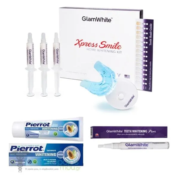 GlamWhite Promo Xpress Smile Kit, 1pc, Pierrot Whitening Toothpaste, 75ml & GlamWhite Teeth Whitening Pen, 2ml, 1set