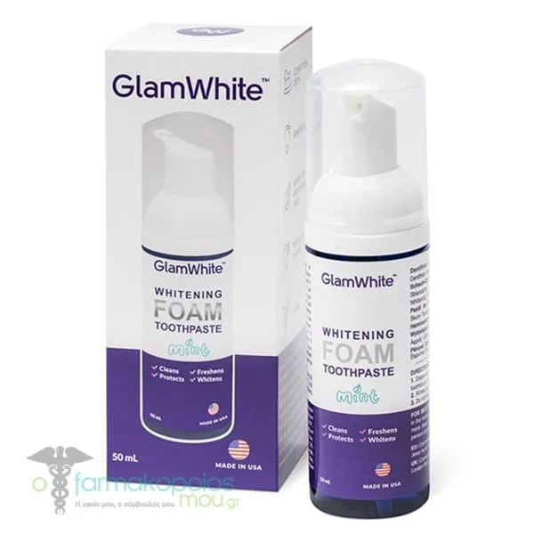 GlamWhite Whitening Foam Οδοντόκρεμα σε Μορφή Αφρού για Λεύκανση Δοντιών, 50ml