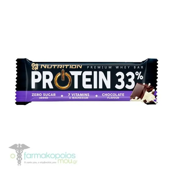 Go On Nutrition Premium Whey Bar Protein 33% Chocolate, 50gr