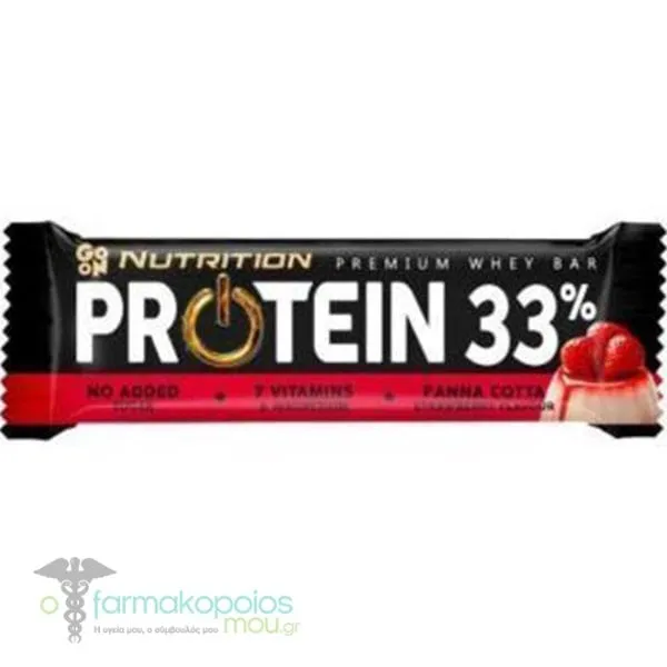 Go On Nutrition Premium Bar Whey Protein 33% Panna Cotta Flavor, 50gr