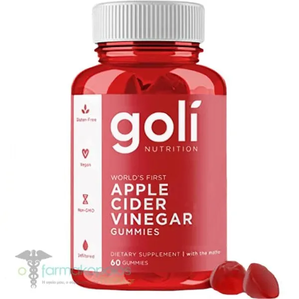 Goli Nutrition Apple Cider Vinegar Gummies, 60gummies