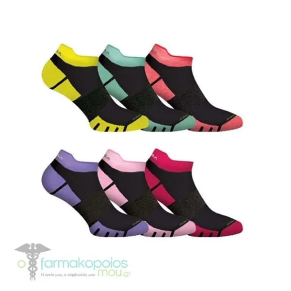 GSA Bamboo[+] 7476 Women’s Extra Cushioned Performance Low Cut Recycled Socks, 6pack - 51 Black-Multicolor