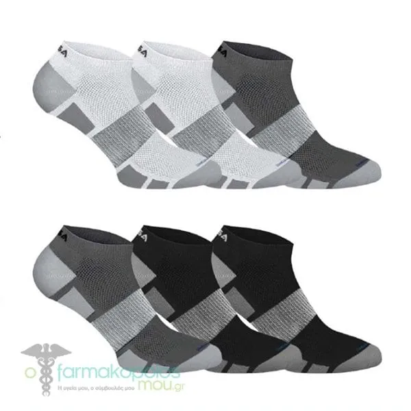 GSA Hydro[+] 6946 Men’s Extra Cushioned High Performance Low Cut Recycled Socks, 6pack - 50 White-Gray-Black