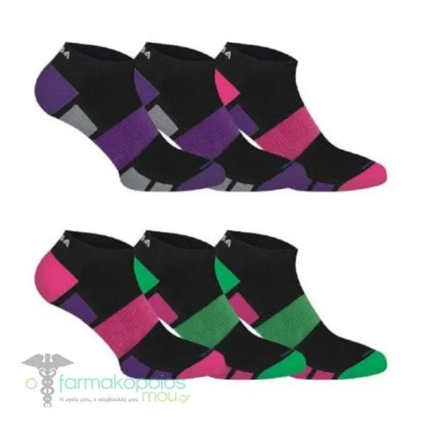 GSA Hydro[+] 6946 Women’s Extra Cushioned High Performance Low Cut Recycled Socks, 6pack - 51 Black-Multicolor