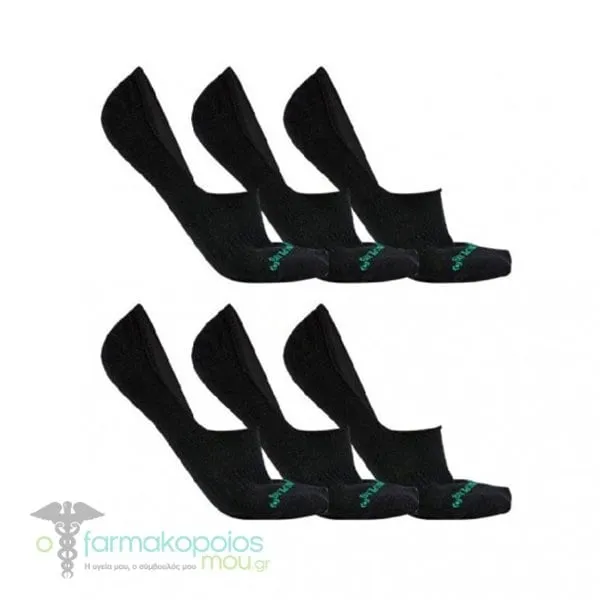 GSA Organic Plus[+] Women's No Show Ultralight Socks, 6pack - 51 Black