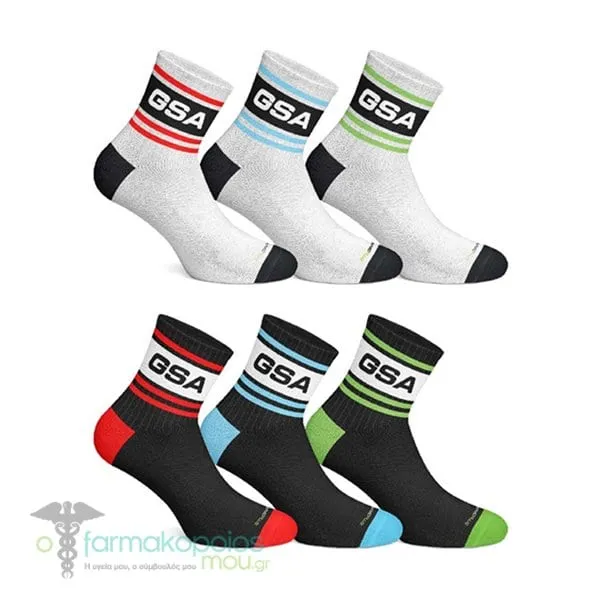 GSA Organic Plus[+] Boys’ Ultralight Quarter Sustainable Socks, 6pack - 50 Multicolor