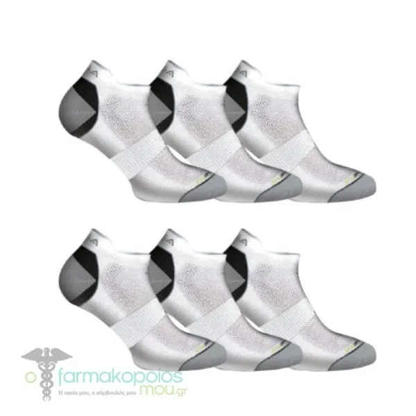 GSA OrganicPlus[+] 3626 Men’s Extra Cushioned Performance Low Cut Eco-friendly Socks, 6pack - 52 White