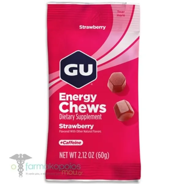 GU Energy Chews Strawberry, 60g