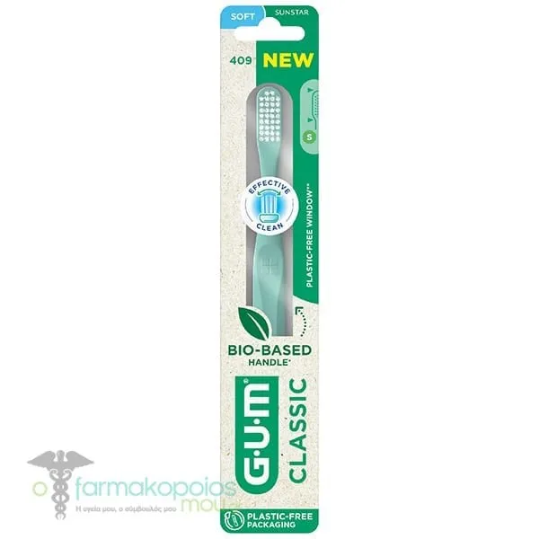 GUM 409 Classic Compact Soft Οδοντόβουρτσα, 1τεμ
