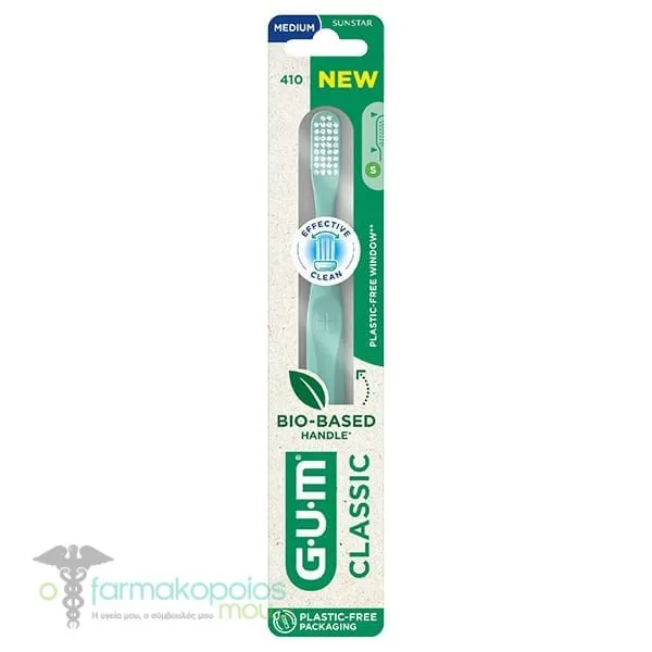 GUM 410 Classic Compact Medium Οδοντόβουρτσα, 1τεμ