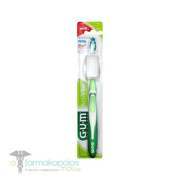 Gum 581 Toothbrush Activital Compact Soft, 1pc - Πρασινο