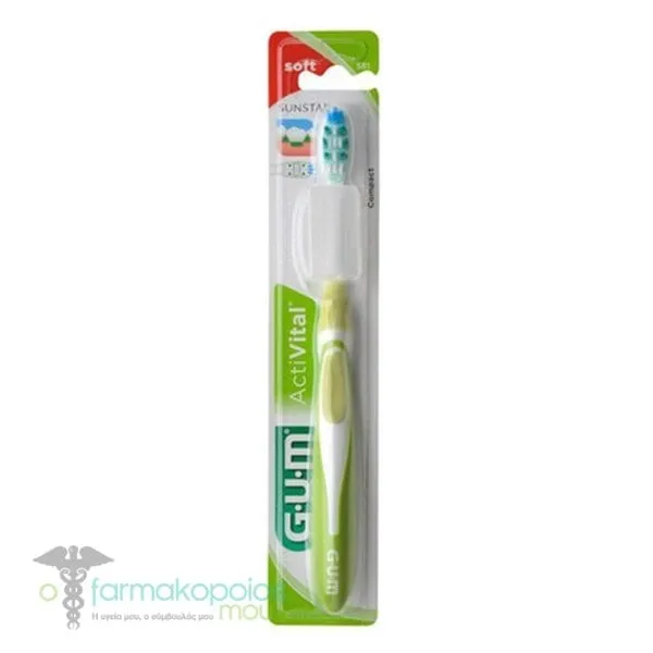 Gum 581 Toothbrush Activital Compact Soft, 1pc - Λαχάνι