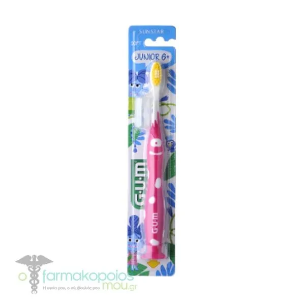 Gum Junior Soft Toothbrush 6-9 Years, 1pc - Φούξια