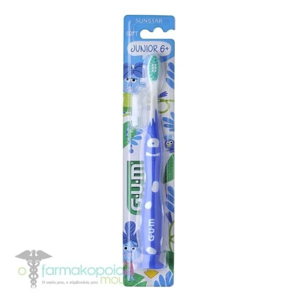 Gum Junior Soft Toothbrush 6-9 Years, 1pc - Μπλε Πράσινο